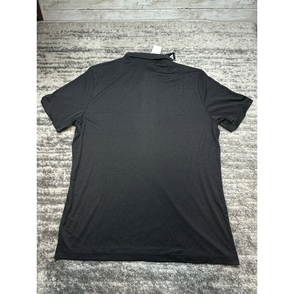 ADIDAS GOLF Men's COLORBLOCK Short Sleeve Polo‎ Black Dotted Large NWT